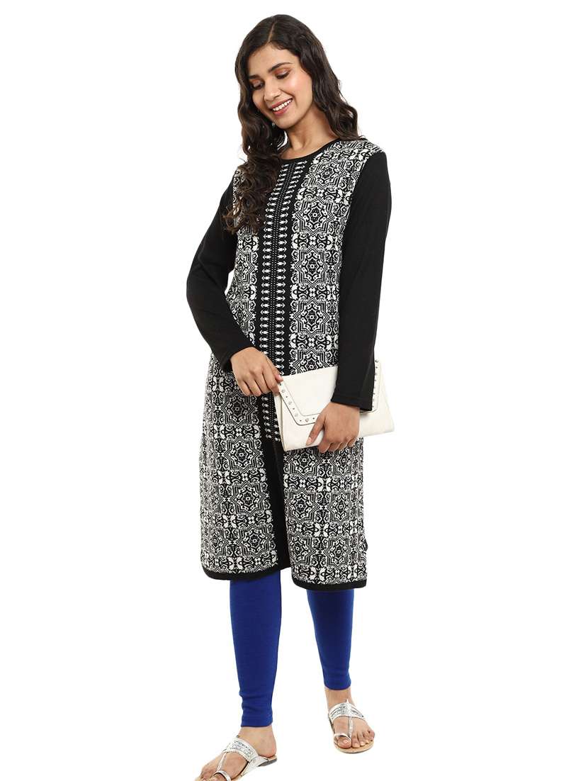 blue solid cotton legging - 20428199 -  Standard Image - 3