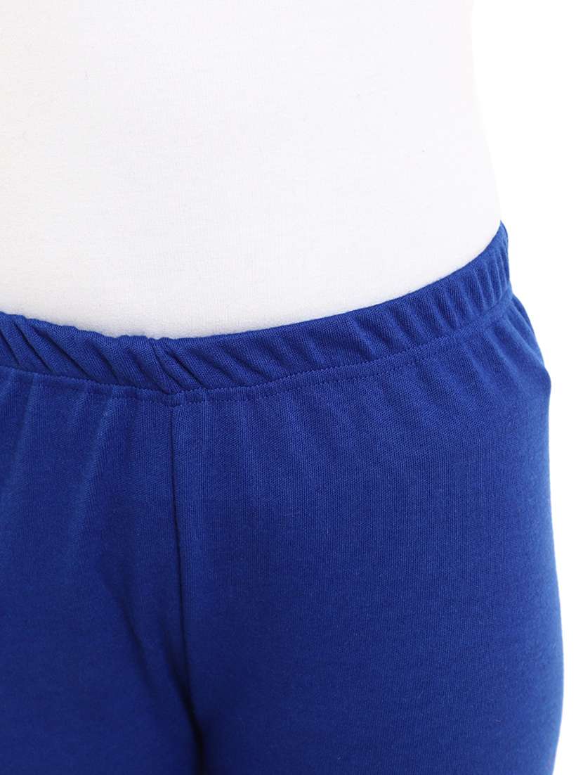 blue solid cotton legging - 20428199 -  Standard Image - 5