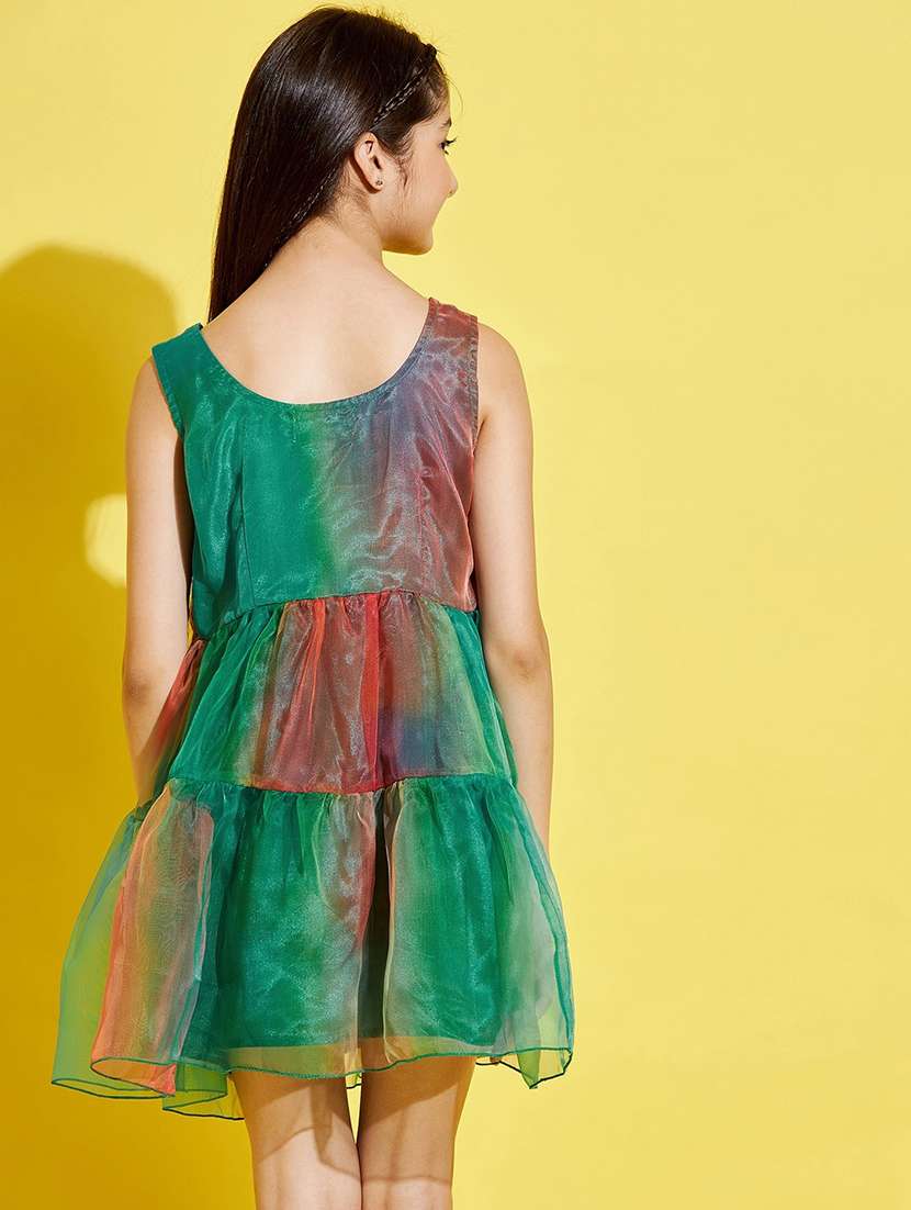 Girls Square Neck Sleeveless Frock