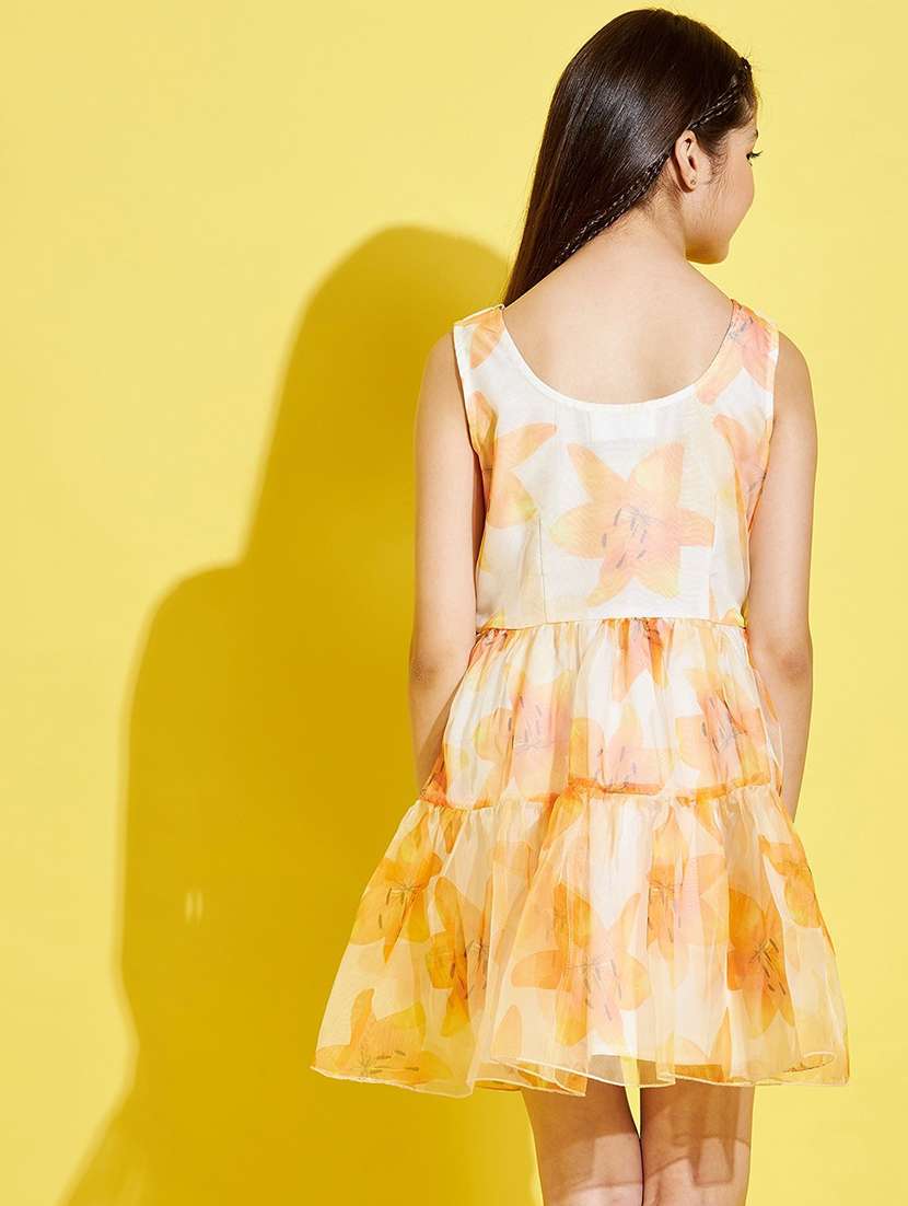 girls round neck sleeveless frock - 20428294 -  Standard Image - 3