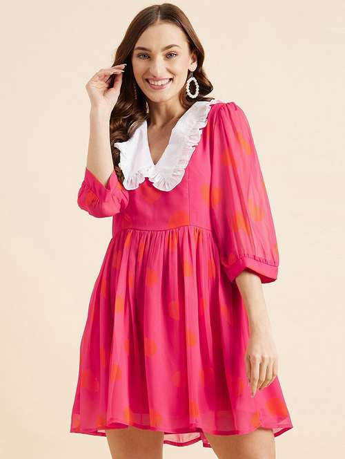 women printed a-line dress - 20428513 -  Standard Image - 0