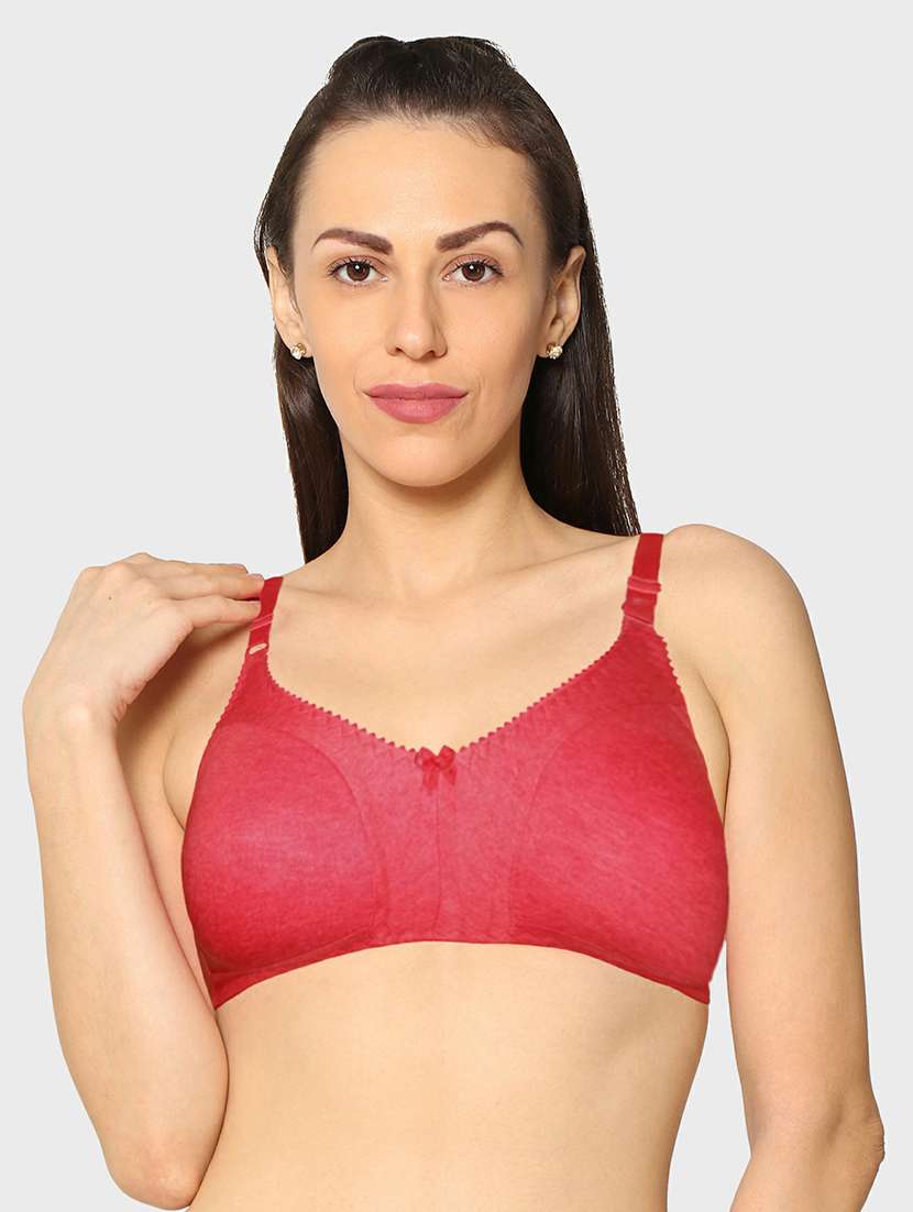 red cotton tshirt bra