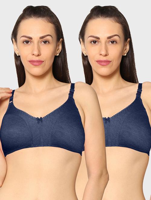 women pack of 2 solid t-shirt bra - 20429271 -  Standard Image - 0