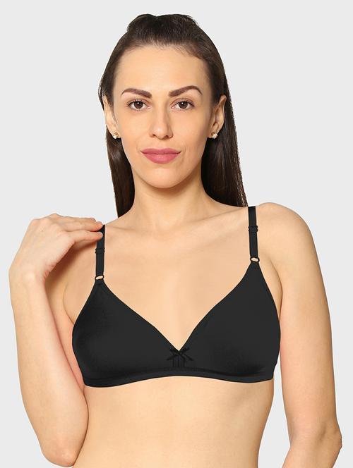 black cotton tshirt bra - 20429377 -  Standard Image - 0