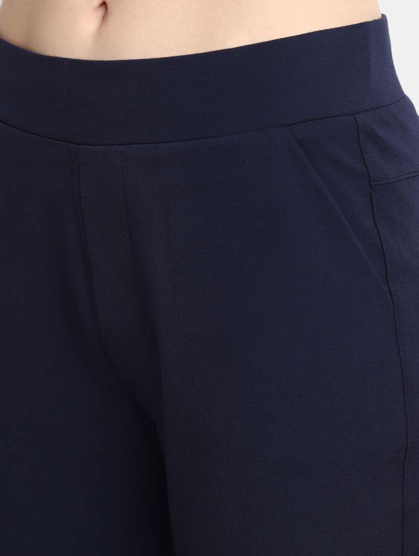 women solid flat front tailored pants - 20429394 -  Standard Image - 5
