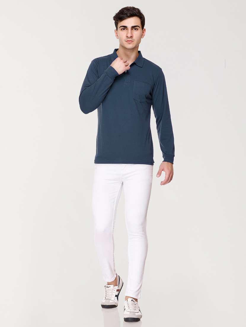 men dark blue cotton t-shirt - 20429487 -  Standard Image - 3