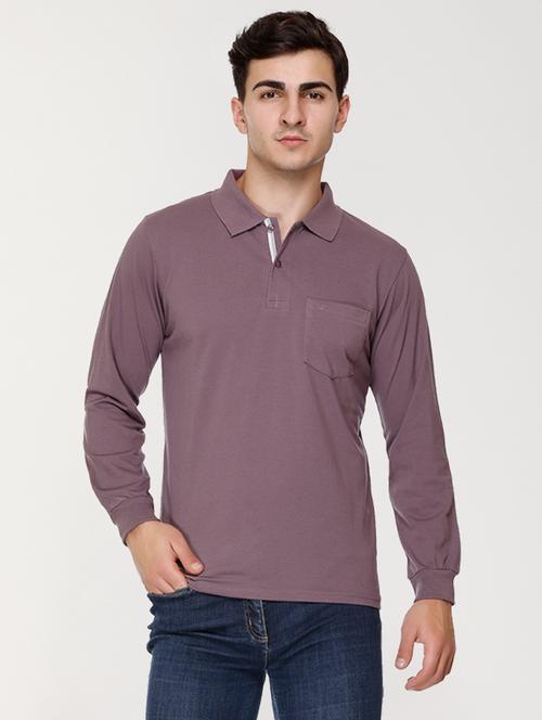 men purple cotton t-shirt - 20429494 -  Standard Image - 0