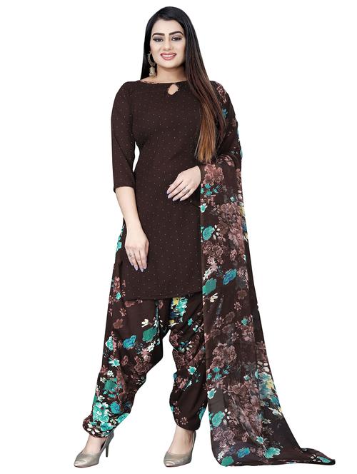 floral print patiyala unstitched suit set - 20429572 - Standard Image - 0