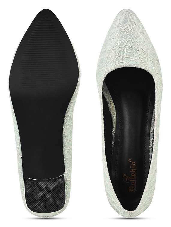 neo mint textured slip on pumps - 20429729 - Standard Image - 5