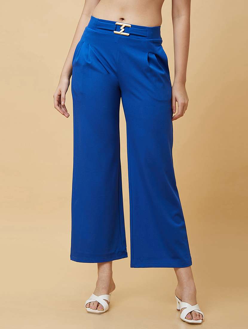 women solid wide leg trouser - 20430086 -  Zoom Image - 0