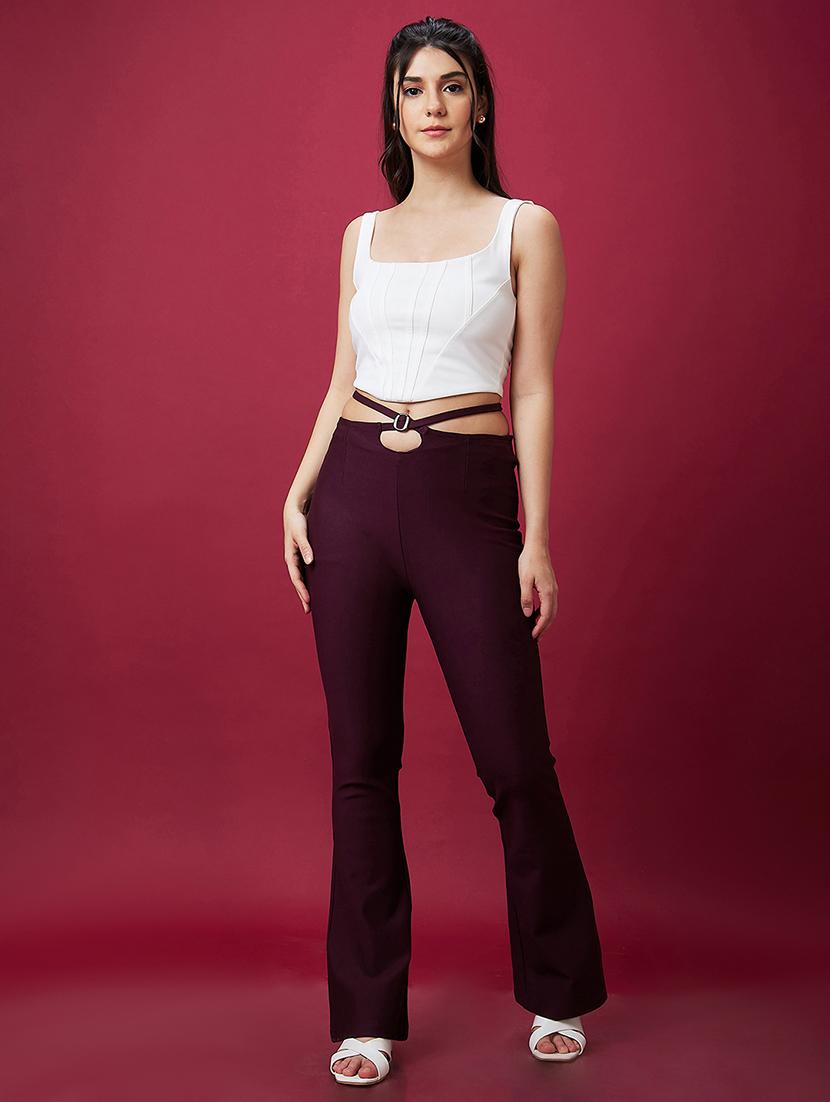 purple solid high-rise jegging - 20430218 - Standard Image - 5