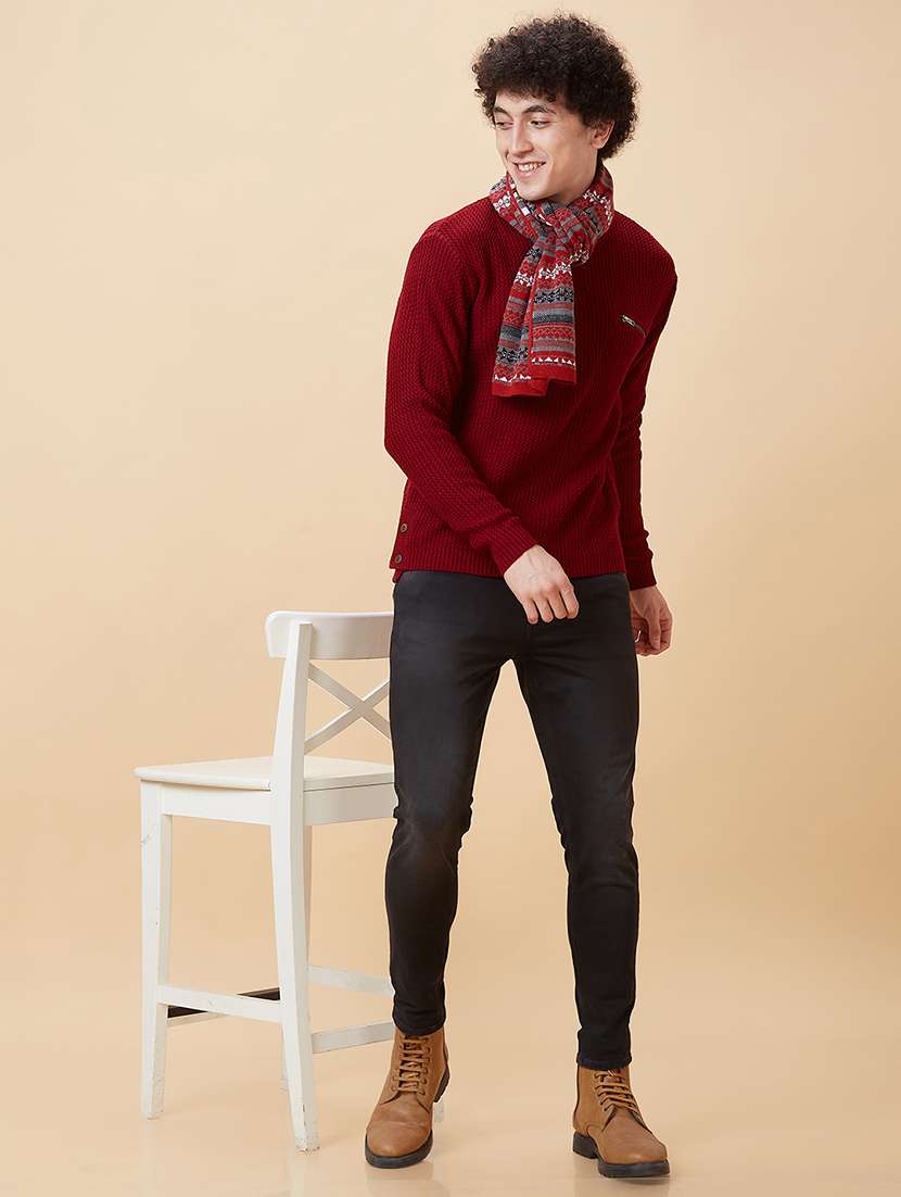 men long sleeved solid pullover - 20430239 -  Standard Image - 3