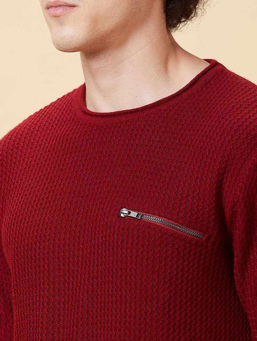 men long sleeved solid pullover - 20430239 -  Standard Image - 5