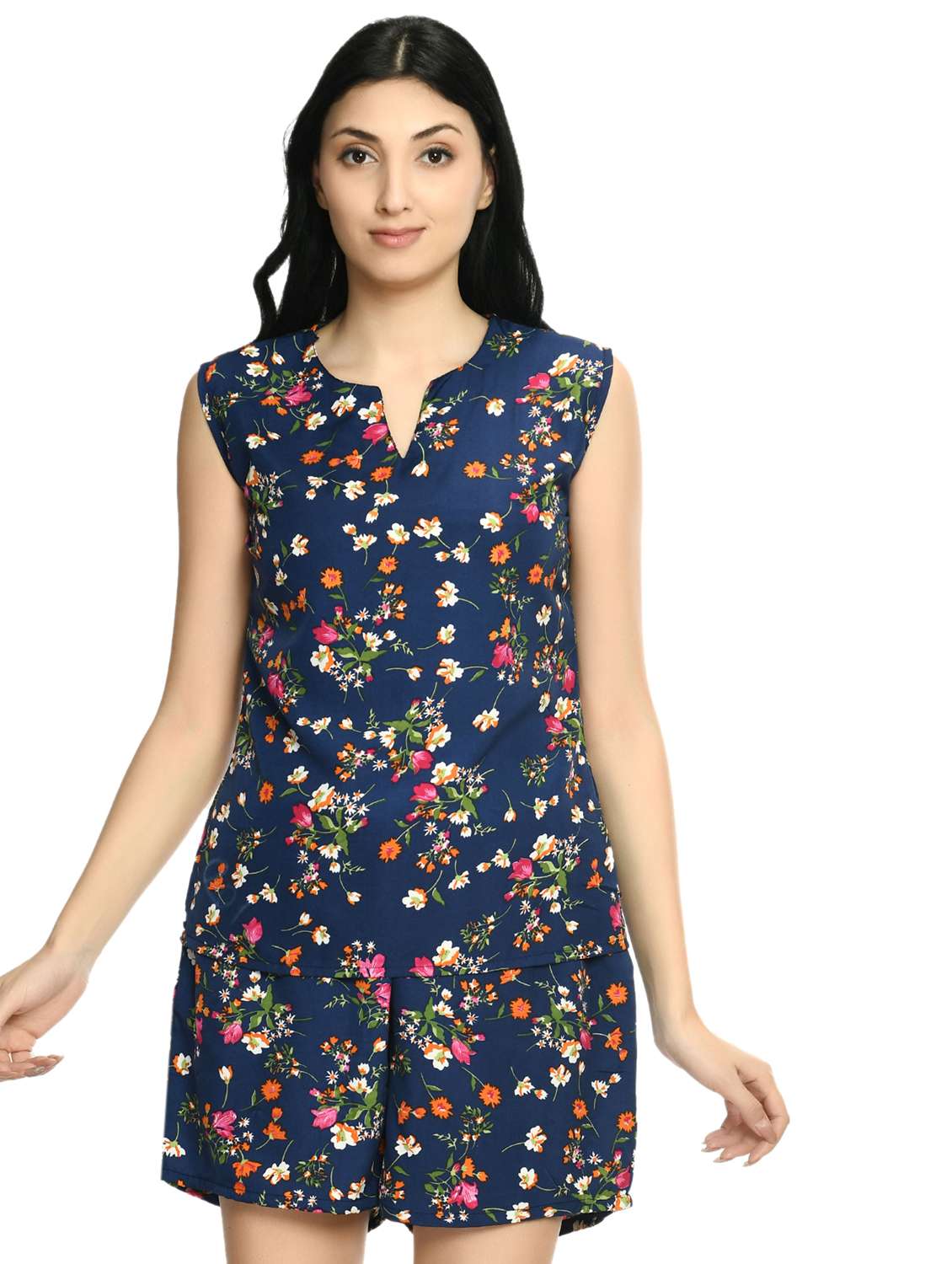 women's printed nightwear shorts set - 20430362 -  Standard Image - 3