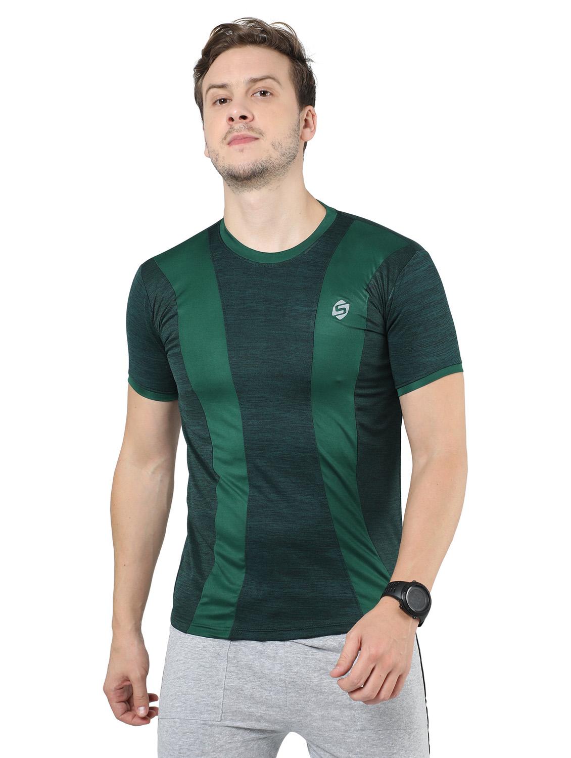 green color blocked short sleeves t-shirt - 20430839 - Zoom Image - 0