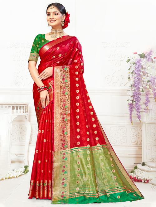 zari work banarasi silk saree - 20431160 - Standard Image - 0