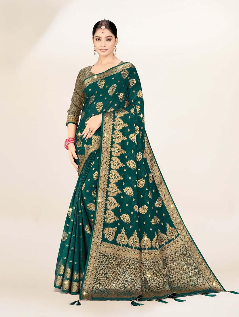 women green banarasi saree - 20433999 - Zoom Image - 0
