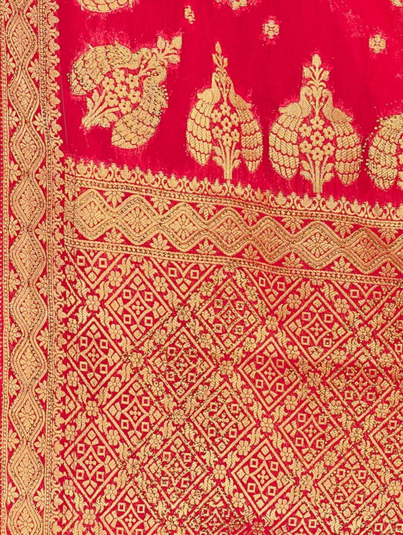 pink self design banarasi saree - 20434001 - Standard Image - 5
