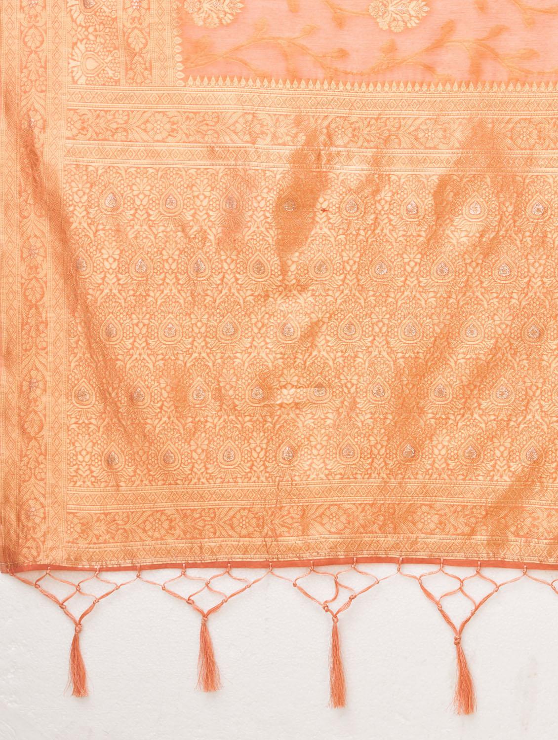 peach self design banarasi saree - 20434011 - Standard Image - 5