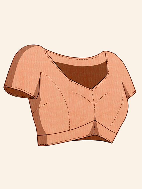 women peach embellished saree - 20434037 - Standard Image - 3