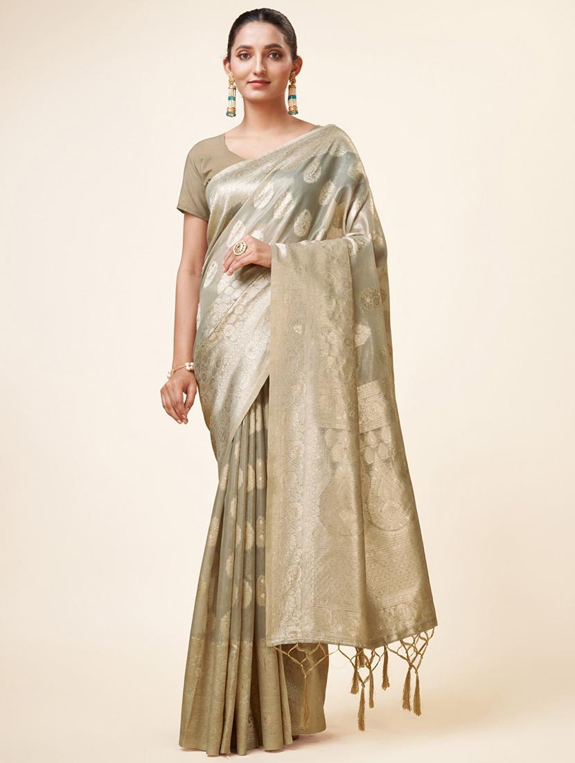 women grey banarasi saree - 20434056 - Zoom Image - 0