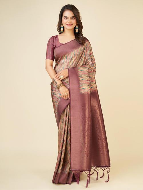 abstract printed saree  - 20434096 -  Standard Image - 0