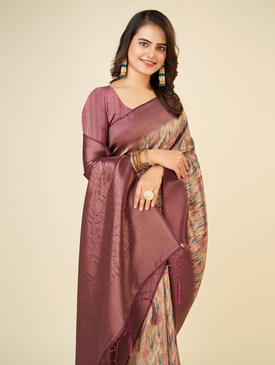 abstract printed saree - 20434096 - Standard Image - 3