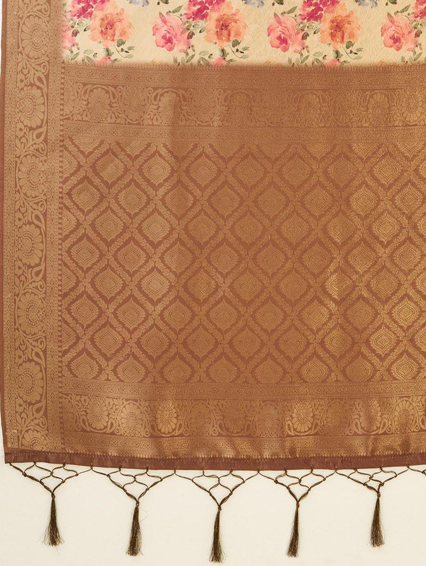 floral printed saree - 20434101 - Standard Image - 5