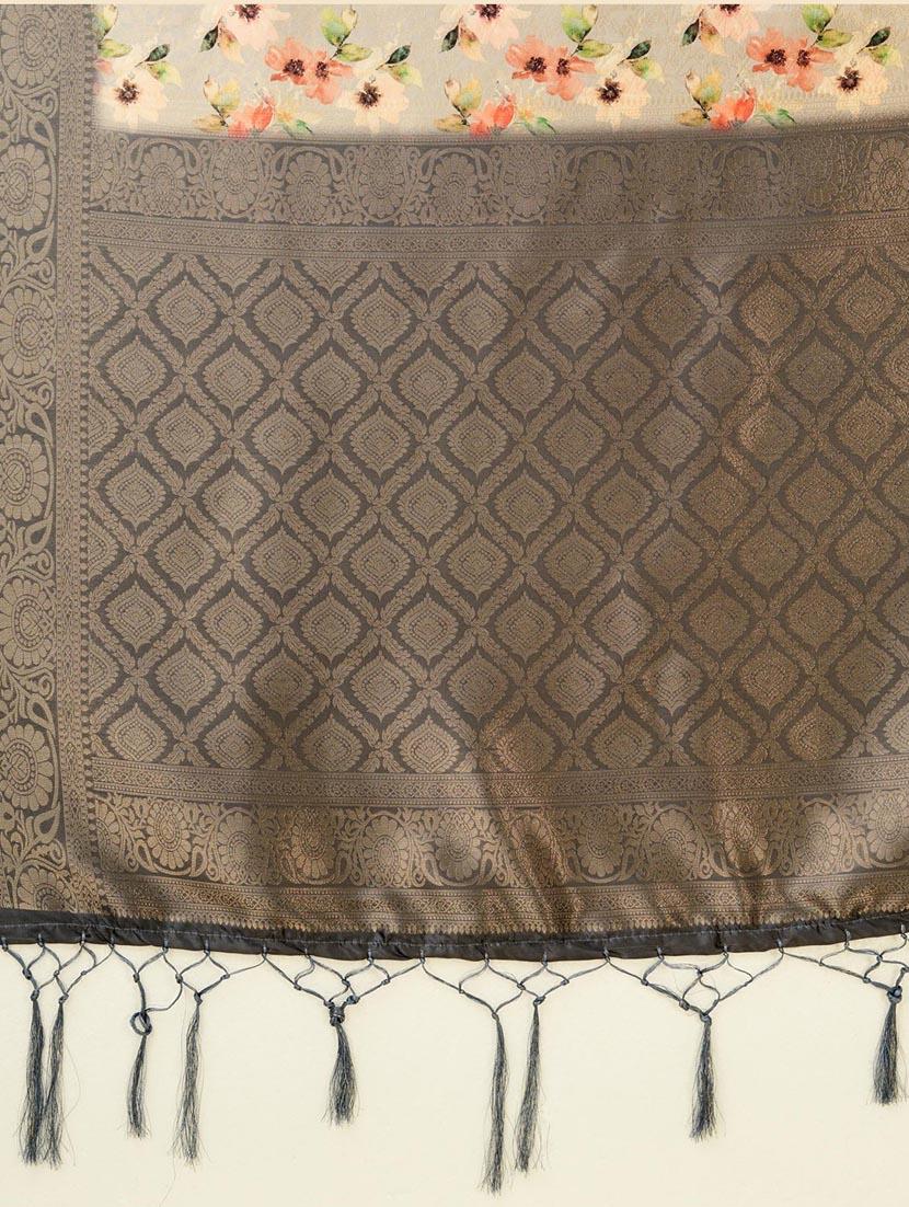 floral printed saree - 20434103 - Standard Image - 5