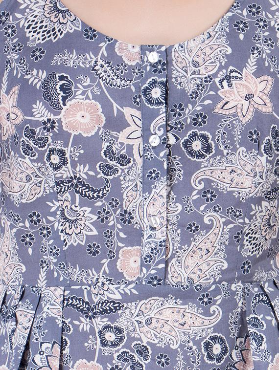 blue printed skater dress - 20434306 - Standard Image - 3
