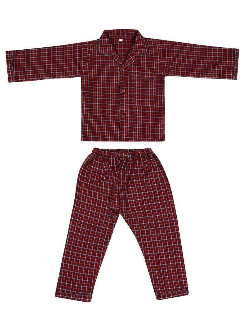 boys cotton pyjama nightwear set - 20434446 -  Zoom Image - 0
