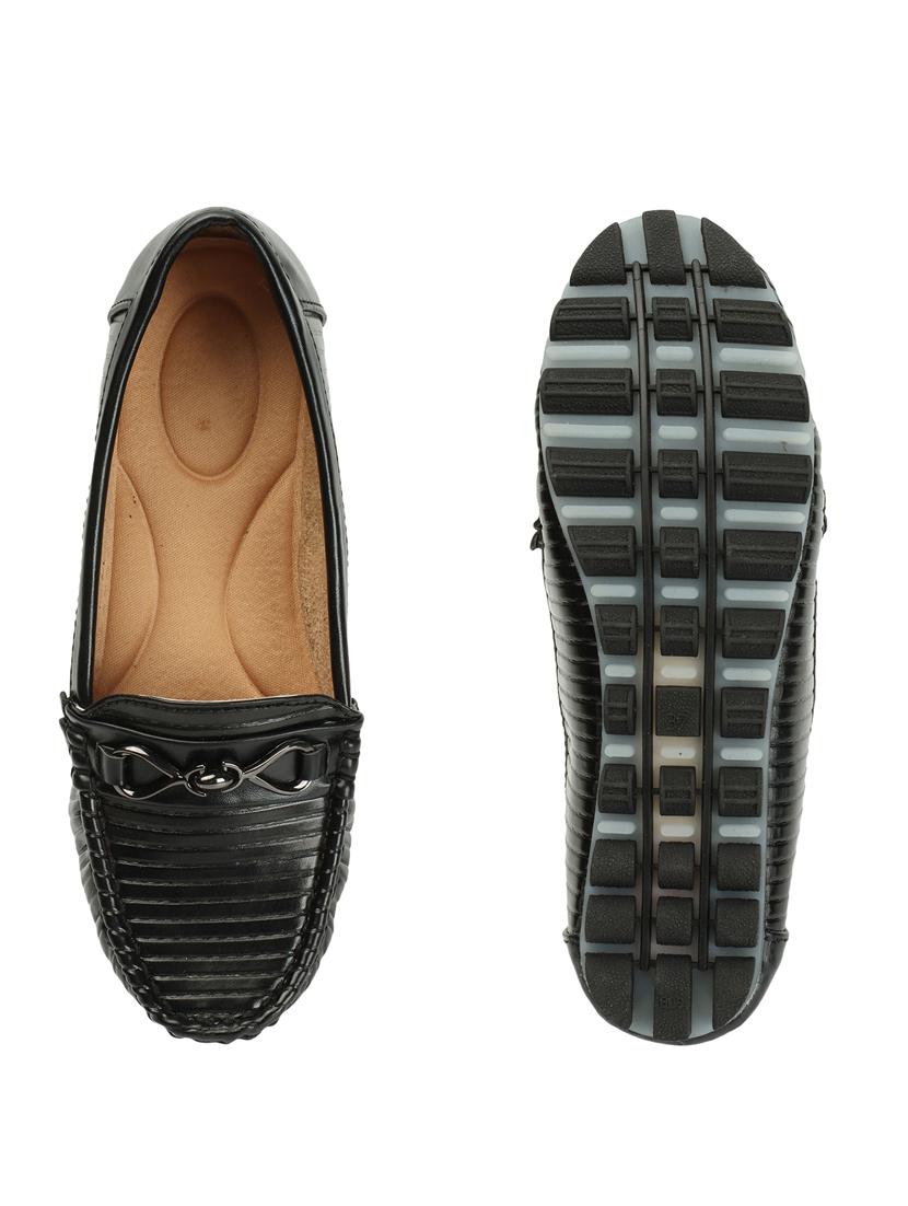 black slip on loafers - 20435588 - Standard Image - 3