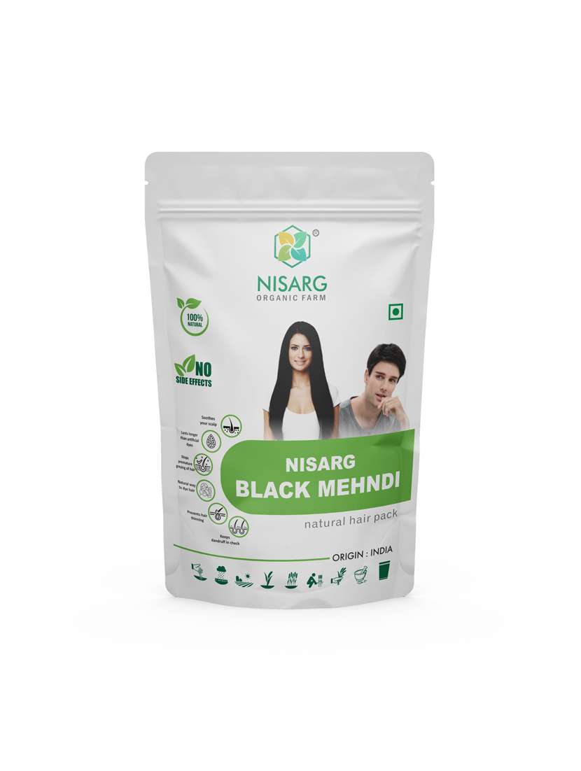 nisarg organic herbal black mehndi 25g 