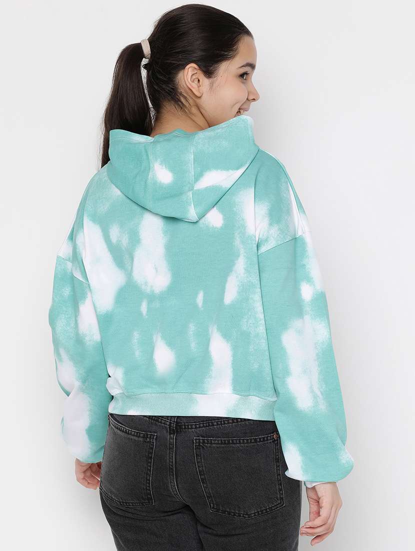 girls tie & dye print hooded sweatshirt - 20435801 -  Standard Image - 3
