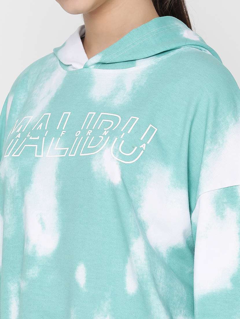 girls tie & dye print hooded sweatshirt - 20435801 -  Standard Image - 5