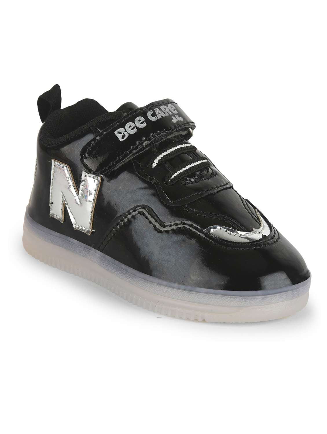 Velcro Black School Shoes for kids