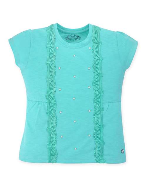 girls round neck top - 20436380 -  Standard Image - 0