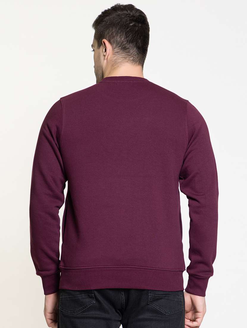purple self designed regular sweatshirt - 20436430 - Standard Image - 3