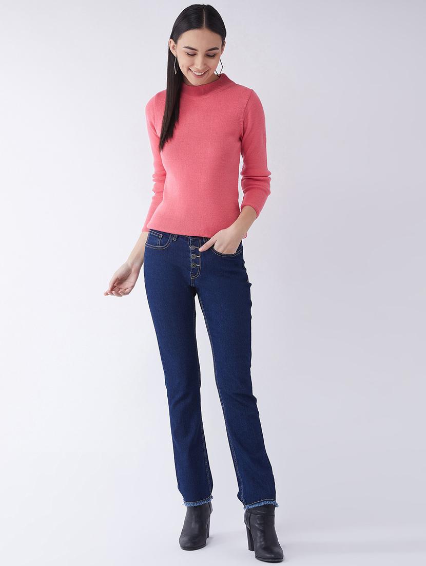 women long sleeved solid regular pullover - 20436481 - Standard Image - 3