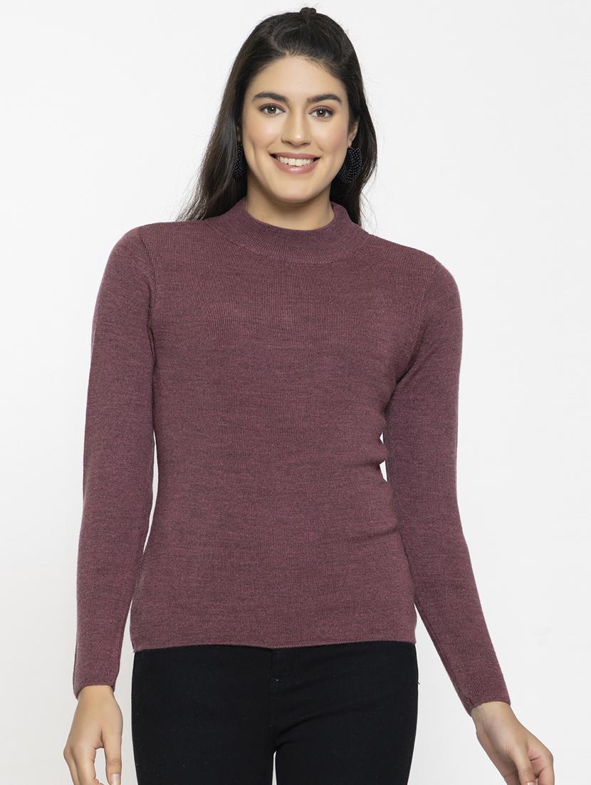 women long sleeved solid regular pullover - 20436493 - Zoom Image - 0