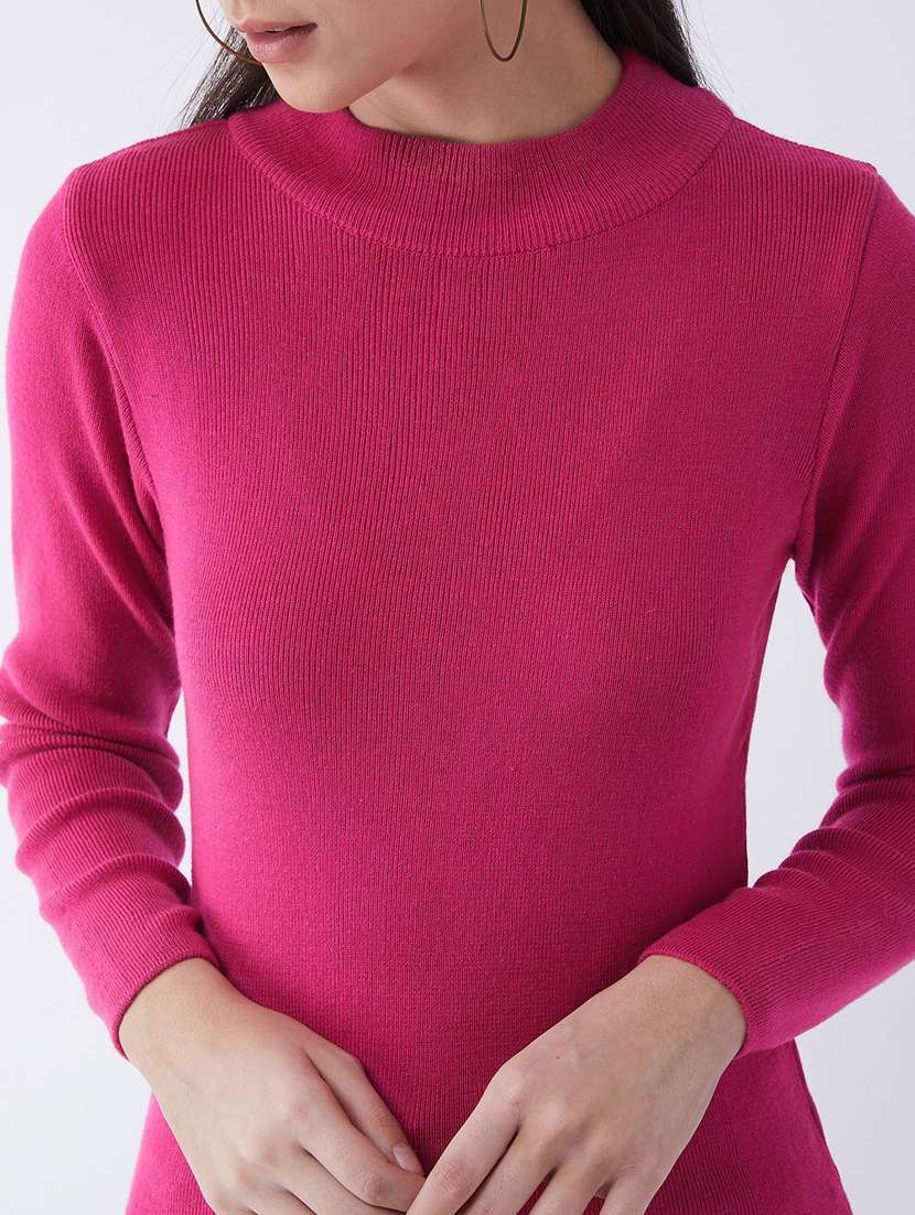 women long sleeved solid regular pullover - 20436496 -  Standard Image - 3
