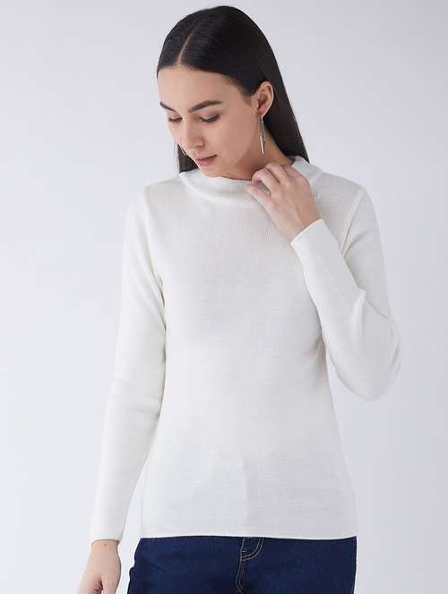 women long sleeved solid regular pullover - 20436498 - Standard Image - 0