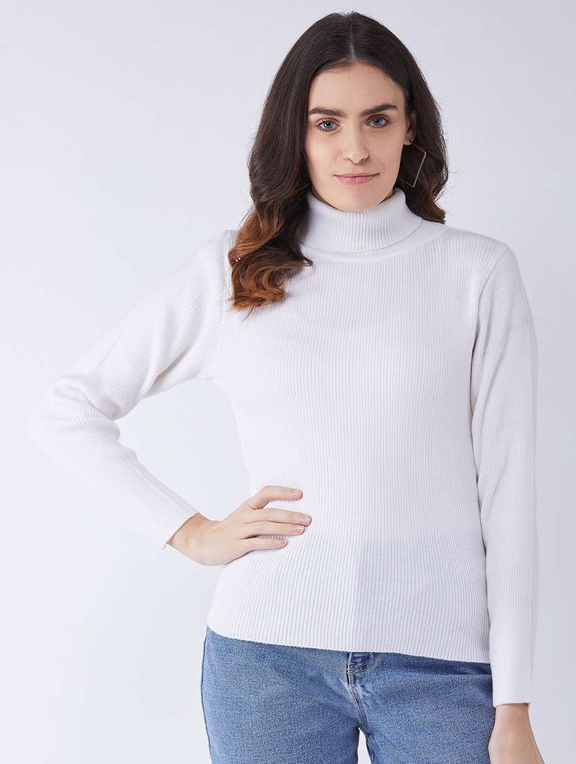 women long sleeved solid regular pullover