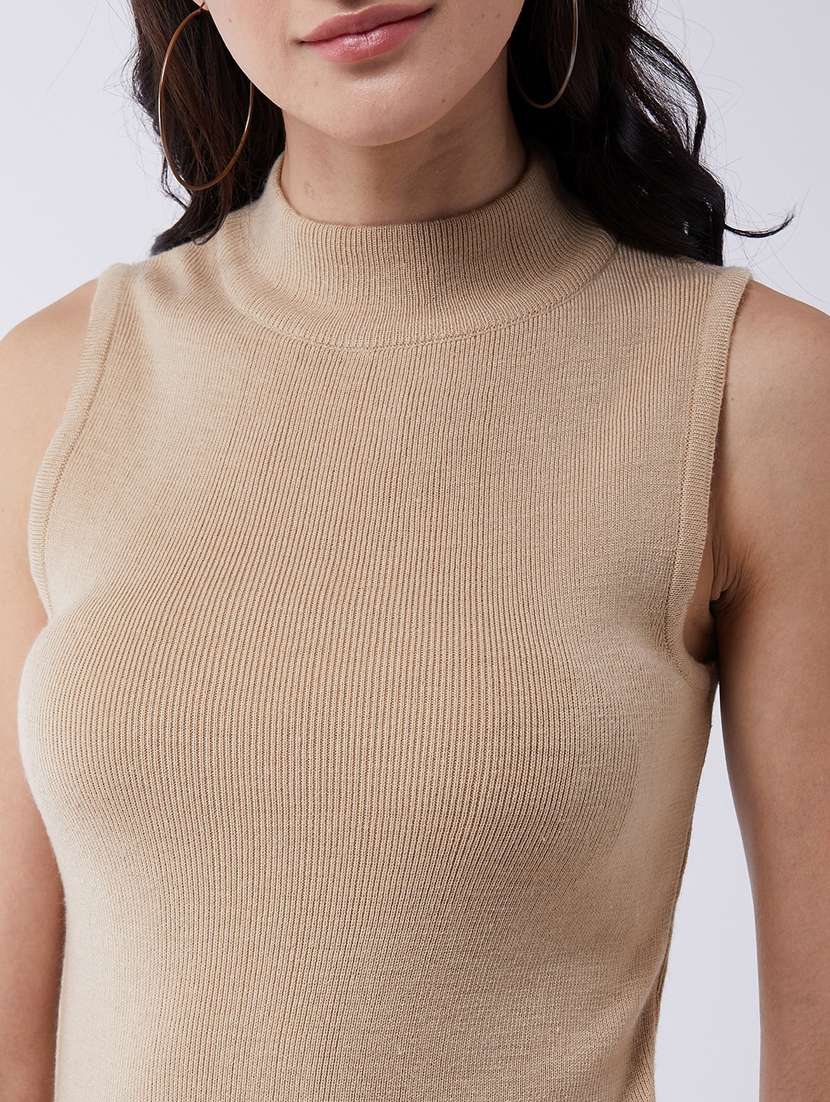 women sleeveless solid regular pullover - 20436514 -  Standard Image - 3