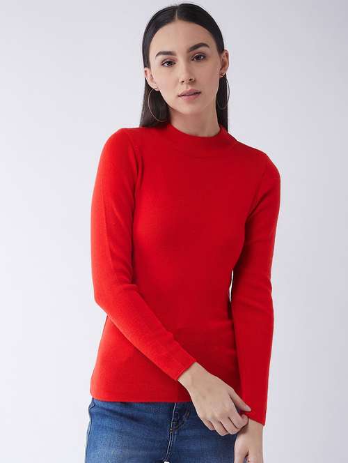 women long sleeved solid regular pullover - 20436516 -  Standard Image - 0