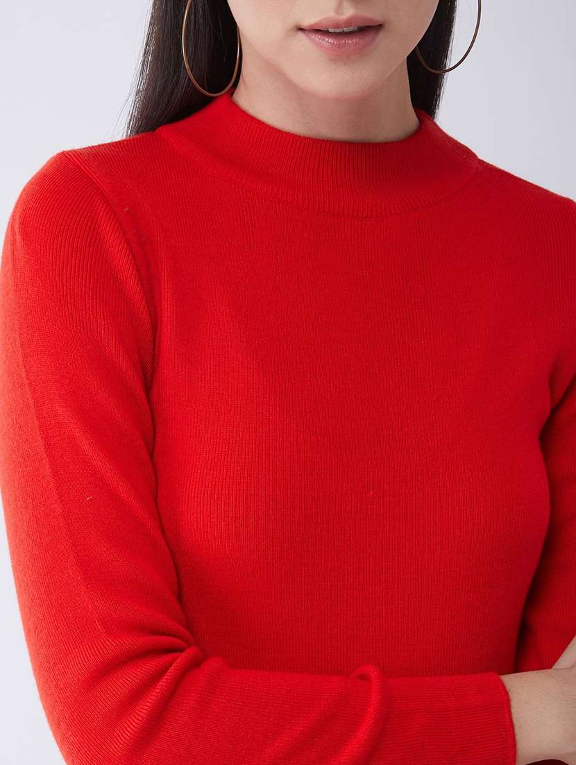 women long sleeved solid regular pullover - 20436516 -  Standard Image - 3