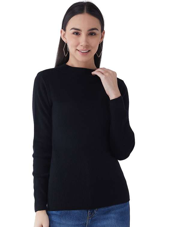 women long sleeved solid regular pullover - 20436517 - Zoom Image - 0