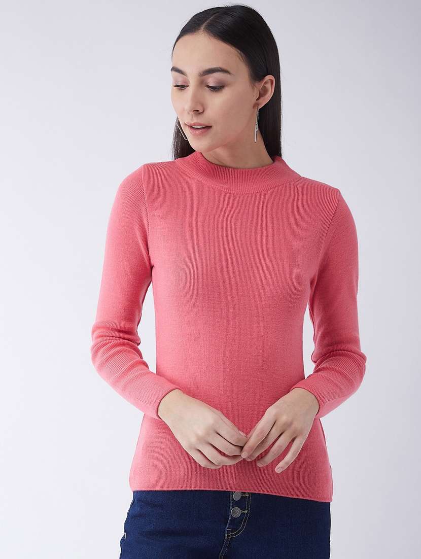 women long sleeved solid regular pullover - 20436535 - Zoom Image - 0