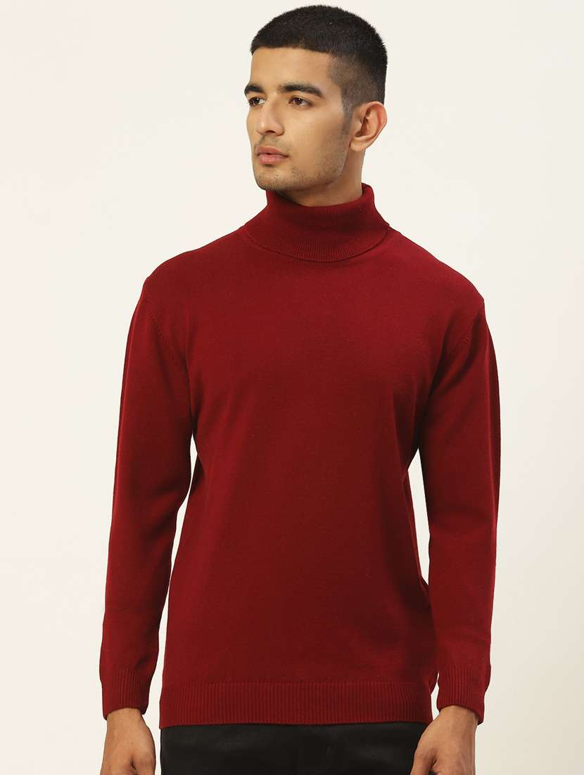 men long sleeved solid pullover - 20436545 -  Zoom Image - 0