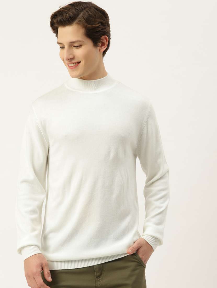men long sleeved solid pullover